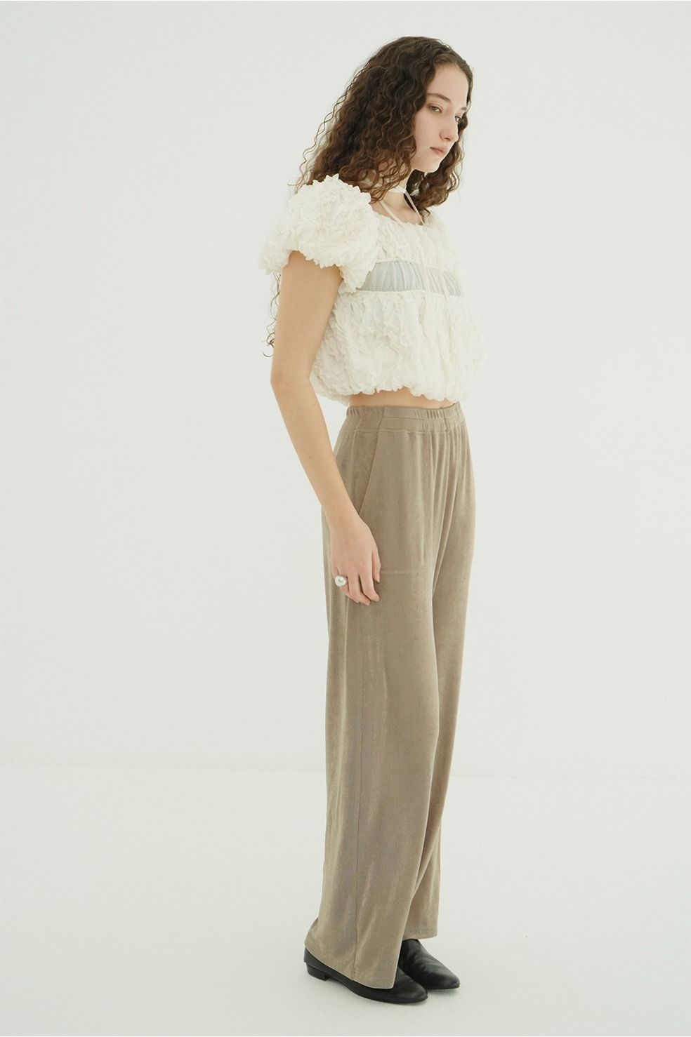 ジャージーパンツ - BRIGHT JERSEY PANTS (IVORY)