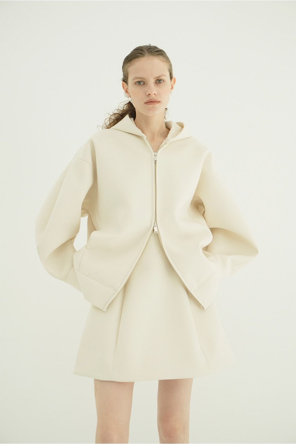 コンストラクティブボンディングフーディ -  CONSTRUCTIVE BONDING HOODIE (IVORY)