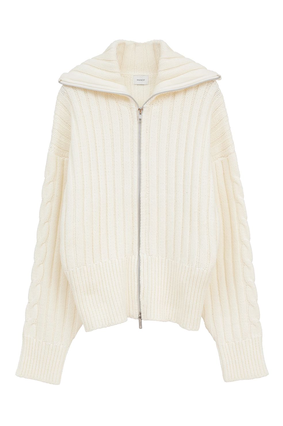 コットンリブニットブルゾン - COTTON RIBKNIT BLOUSON (WHITE)