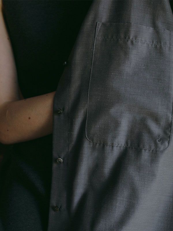 ライトタンブラーオーバーサイズシャツ - GREY