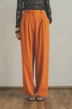 【22SS 2nd】 ベーシックタックパンツ - BASIC TUCK PANTS - ORANGE