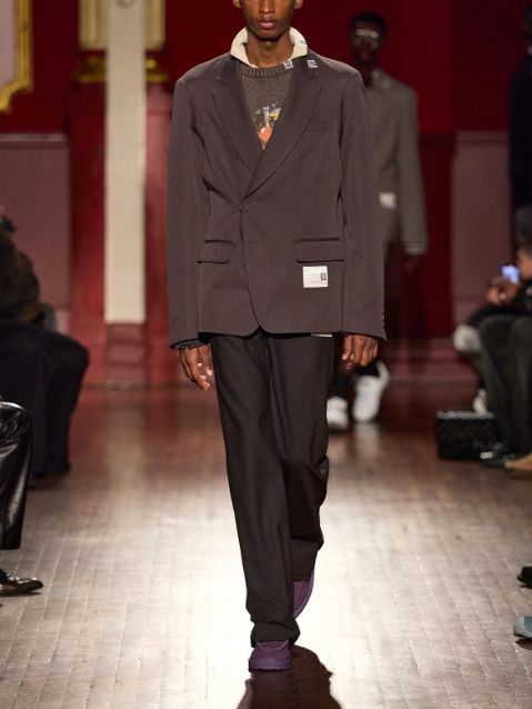 スイッチ フロント テーラードジャケット - Switch Front Tailored Jacket (BROWN)