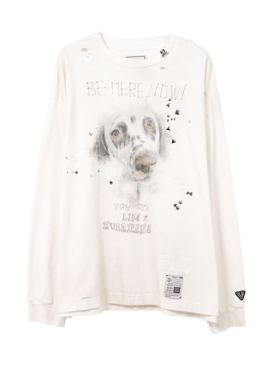 エンベリッシュディストレス カットソー - EMBELLISHDISTRESS LT  WHITE