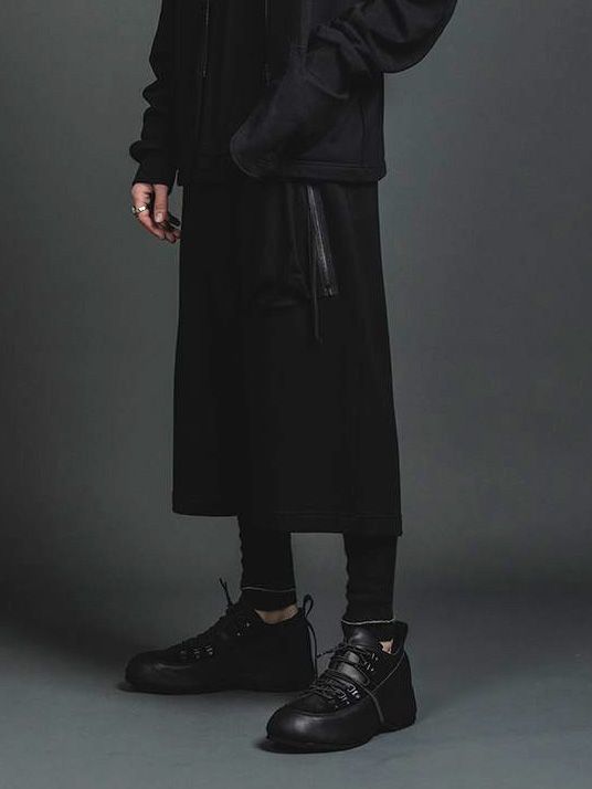 スウェット ラップ パンツ - A - BLACK