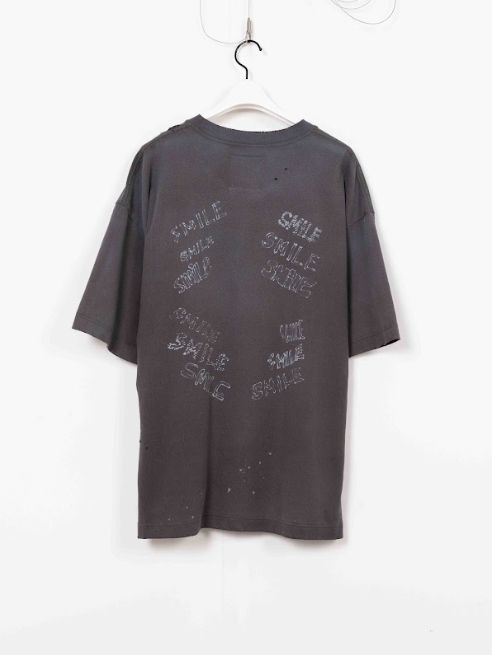 ディストレスト ティーシャツ - distressed Tee - BLACK