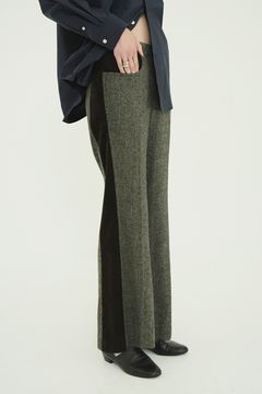 コーデュロイパネルメランジパンツ - CORDUROY PANEL MELANGE PANTS (MIX)