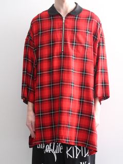 ハーフジップシャツ - HALF ZIP SHIRT RED