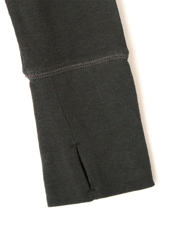 ウールフライスヘンリーネックプルオーバー（CHARCOAL）