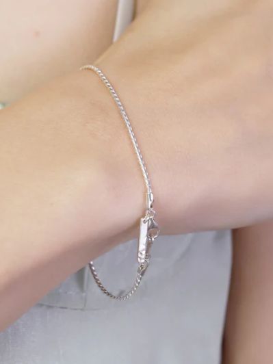 ツイストチェーンブレスレット SV シルバー シンプル デザイン ユニセックス アクセサリー