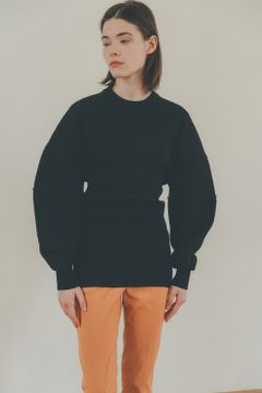 3WAY ARRANGE SEPARATE KNIT TOPS - BLACK