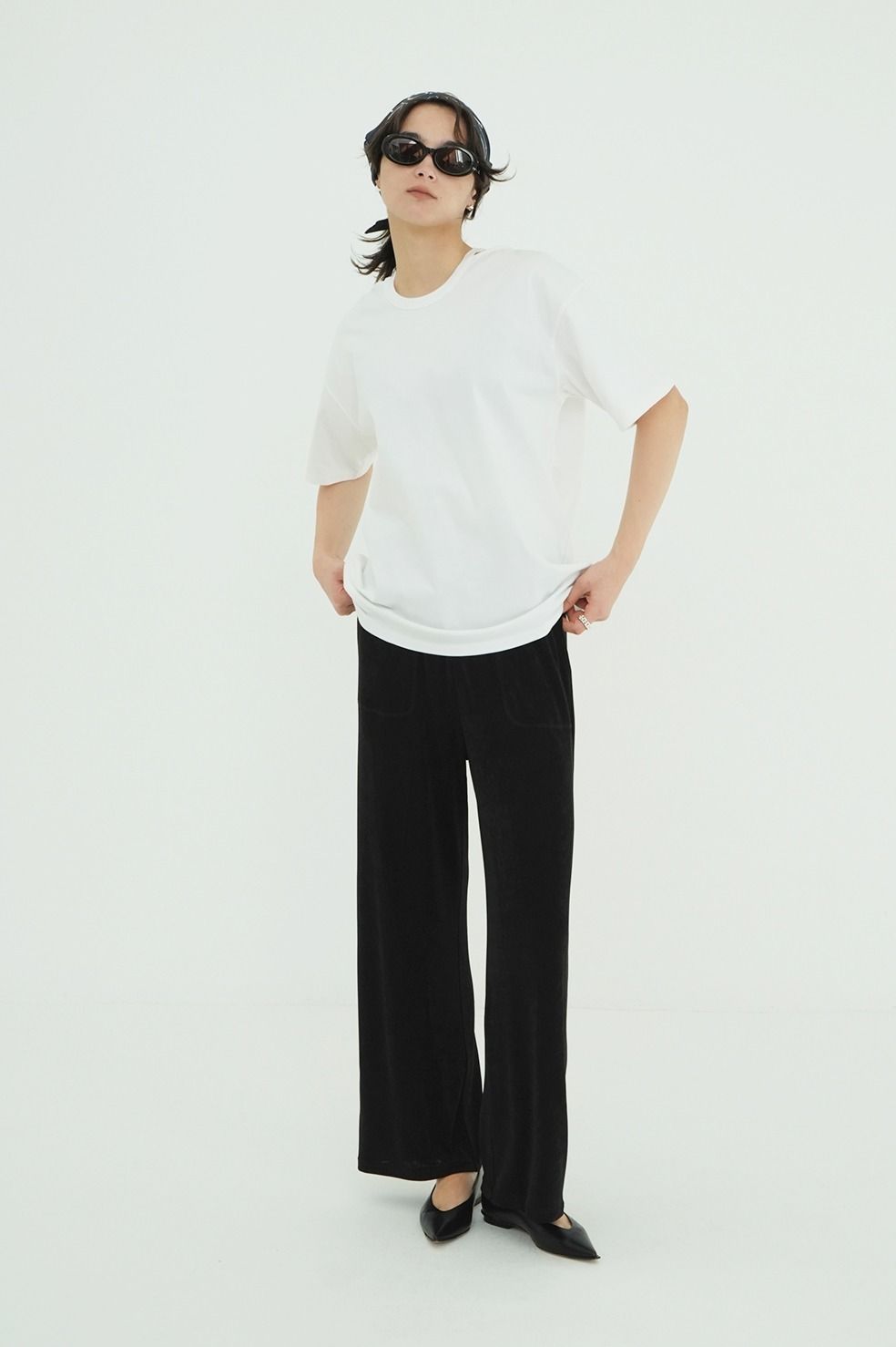 ジャージーパンツ - BRIGHT JERSEY PANTS (BLACK)