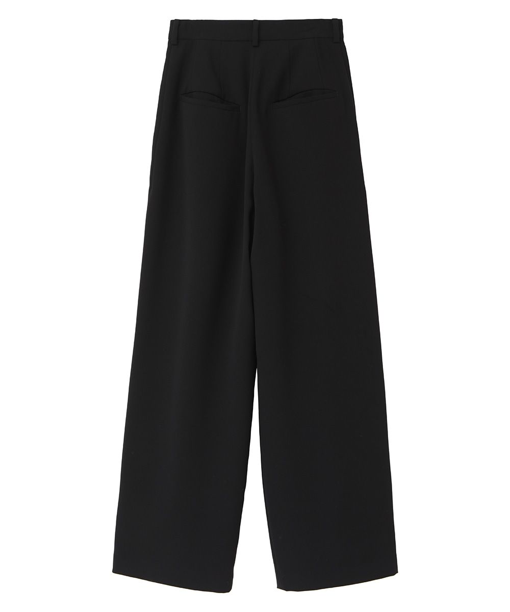 CLANE - ベーシック タック パンツ - BASIC TUCK PANTS - BLACK