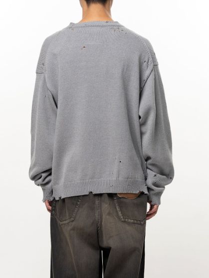 ドント タグ ミー ジャカード ニット セーター - Don't Tag Me Jacquard Knit Sweater (GREY)