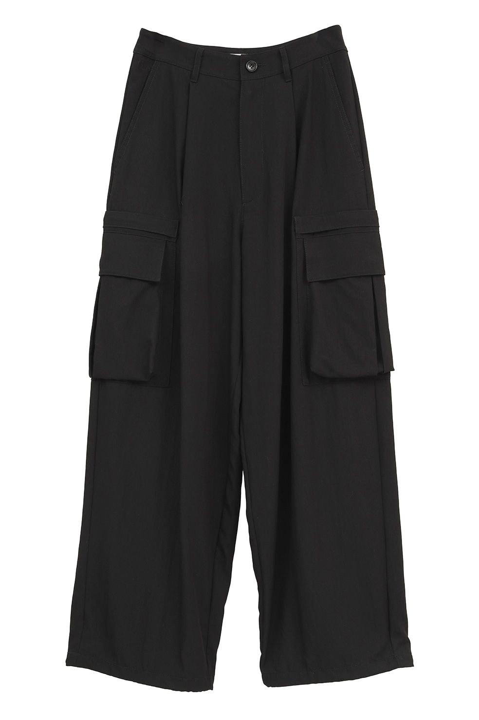 カーゴパンツ - LOW WAIST POCKET CARGO PANTS (BLACK)