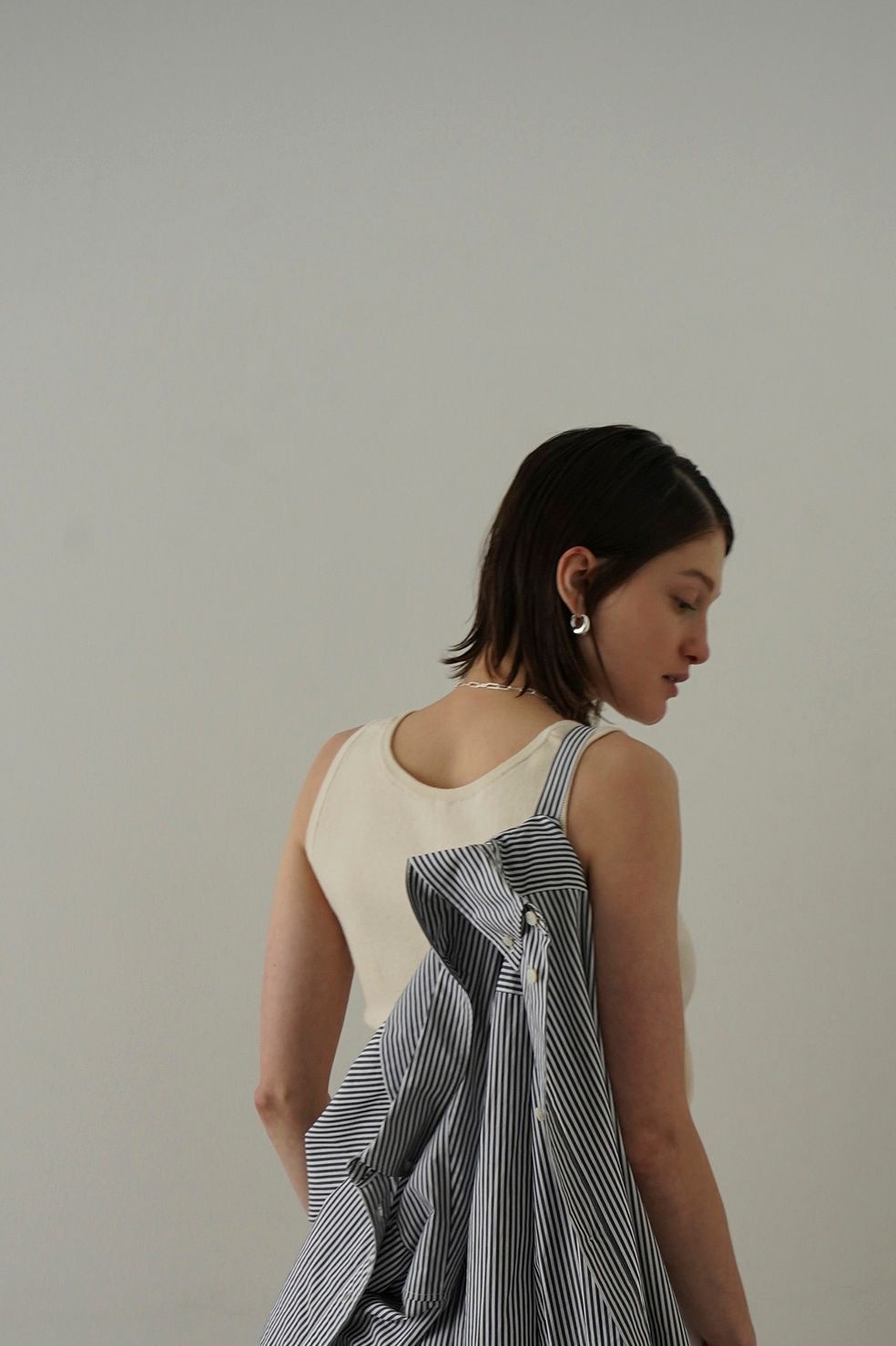 ダブルフェイス ニット タンクトップ -  W FACE KNIT TANK TOPS - IVORY