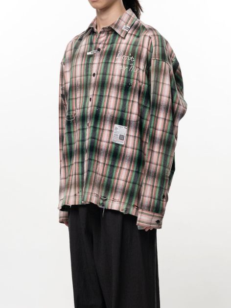 ヴィンテージライクチェックシャツ - VINTAGE LIKE CHK SH (PINK)