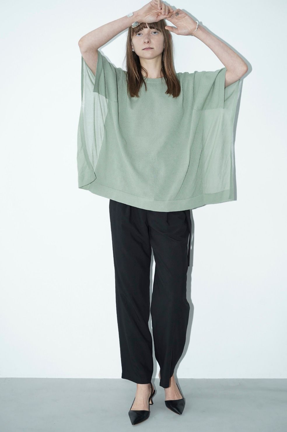 CLANE - シアー スクエア ニット トップス - SHEER SQUARE KNIT TOPS 