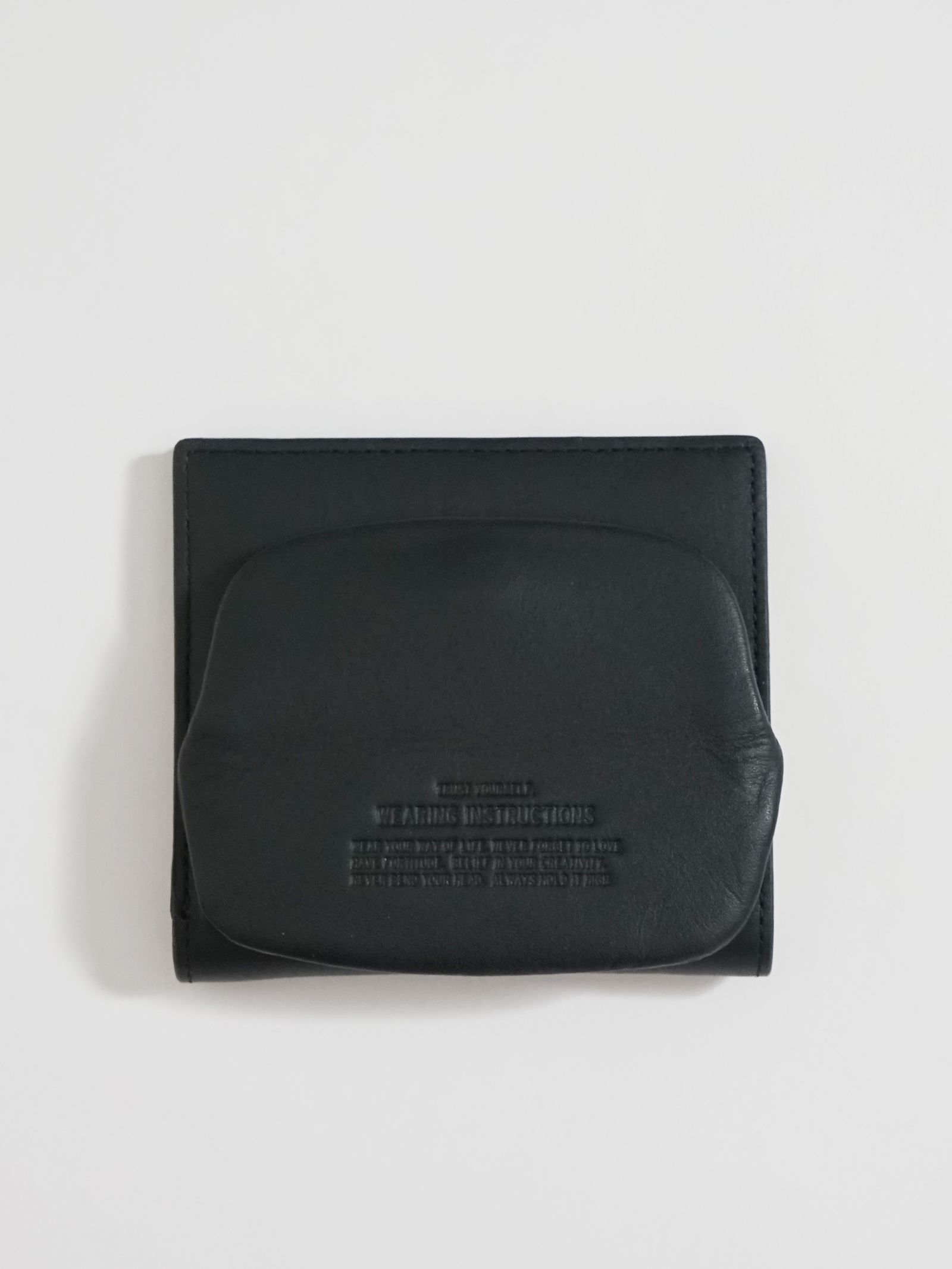 フォルデッドウォレット&コインケース - Folded Wallet & Coin Case - BLACK