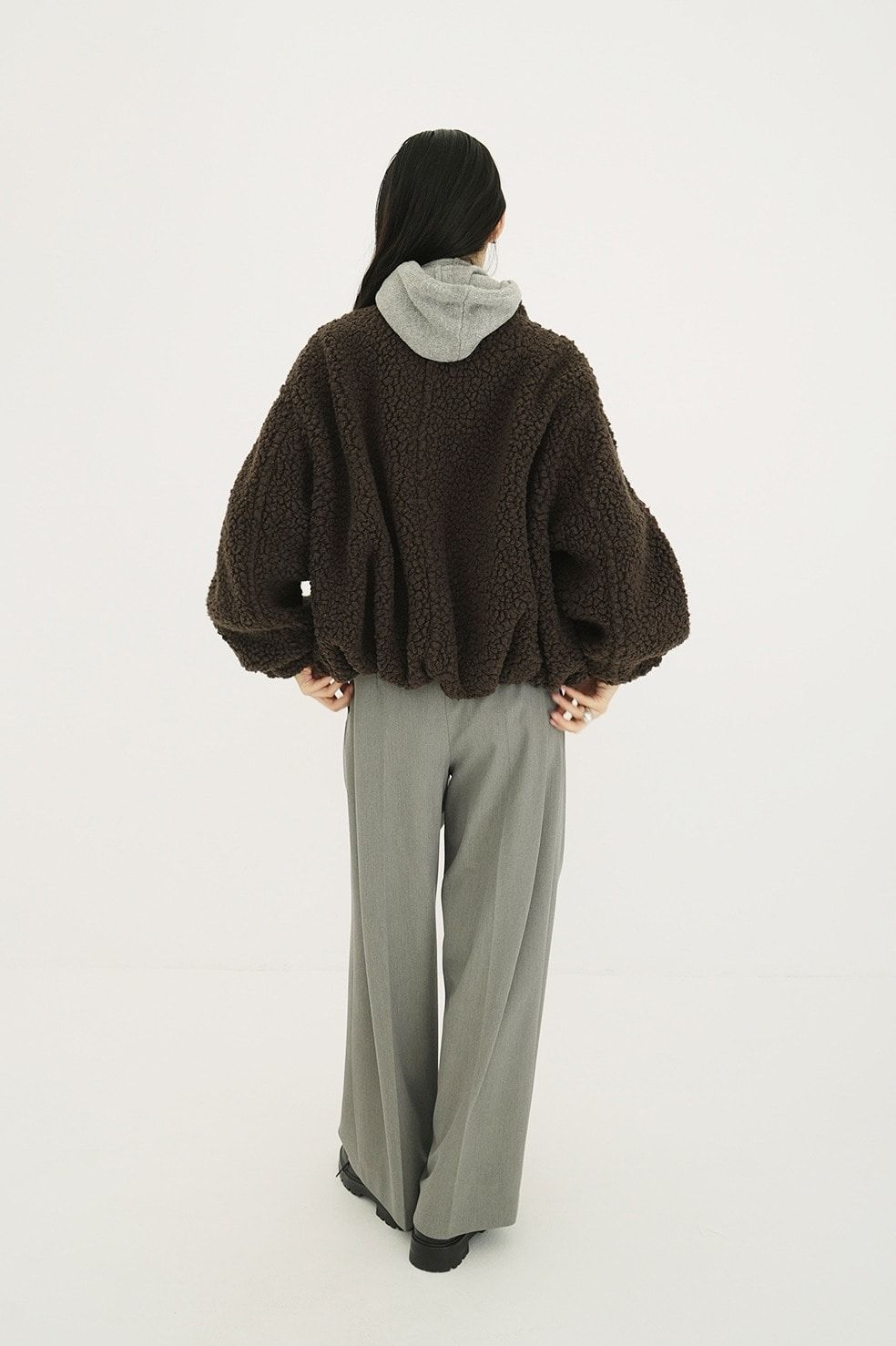 バルーン ボア ブルゾン  -BALLOON BOA BLOUSON （BROWN）