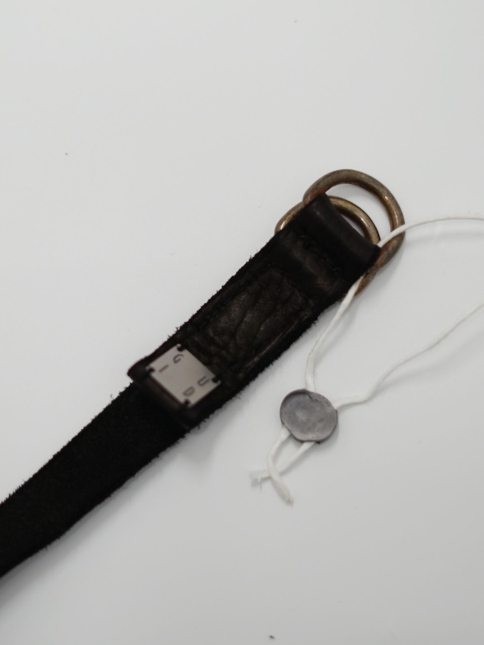 レザー ナローベルト - NARROW BELT BISON FULL GRAIN 143cm (BLACK)