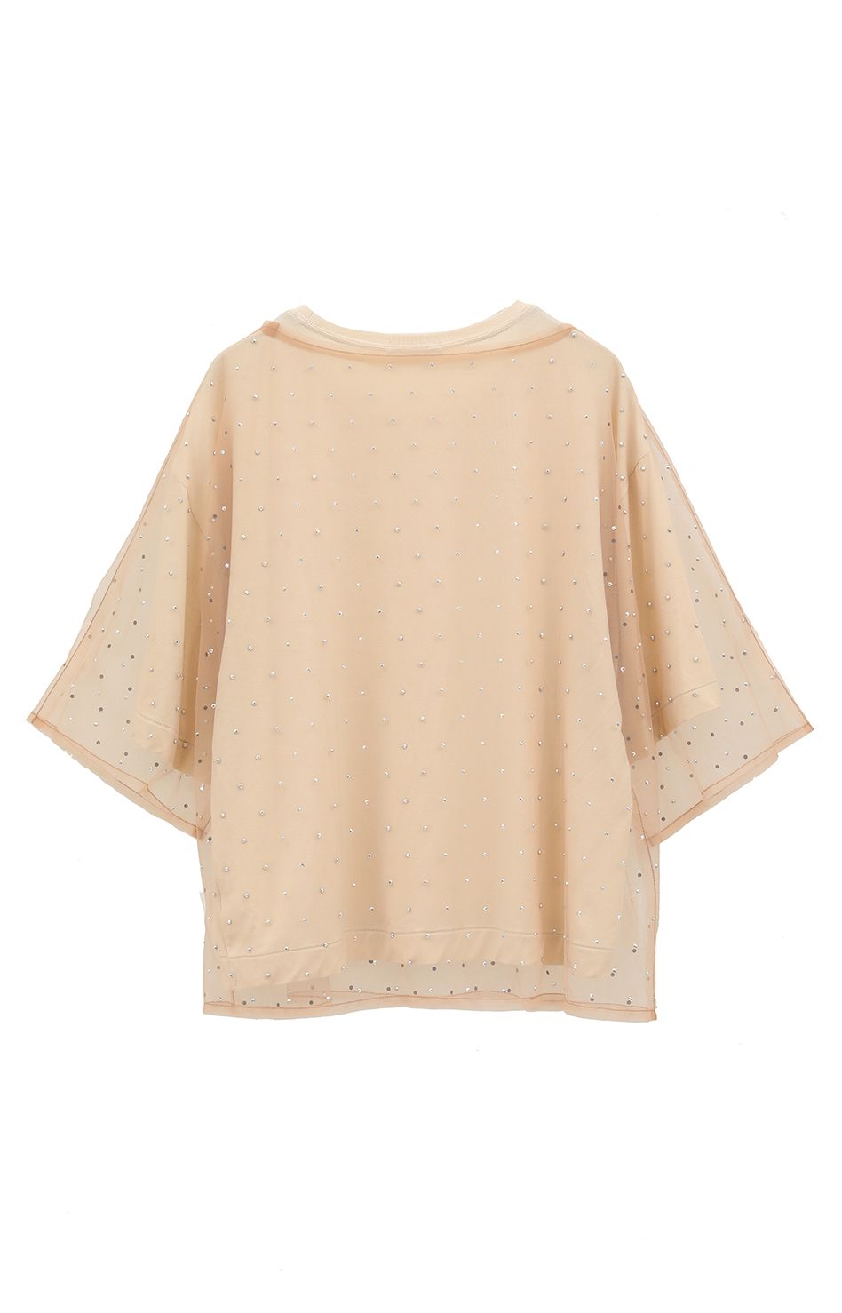 直営店に限定 - ラインストーンシアートップス - CLANE RHINESTONE TOPS SHEER カットソー(半袖+袖なし)