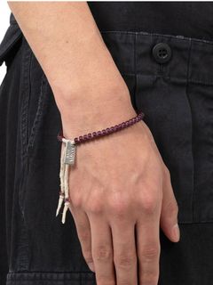 GLASS BEADED BRACELET- グラスビーズブレスレット - PURPLE