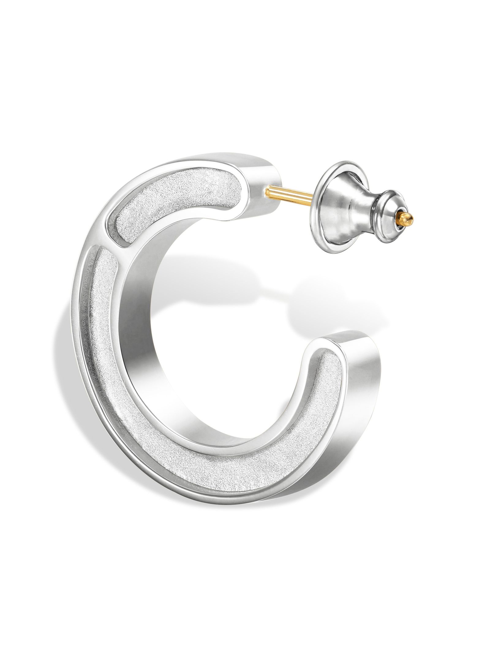 501サイズ　両耳　3.5×21mm フープピアス　キャリアリング CAREERING - 【両耳用】 FRAME 501 YELLOW - フープピアス