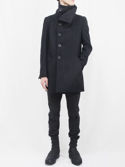 The Viridi-anne 17-18AW - Melton High Neck  Coat STYLE