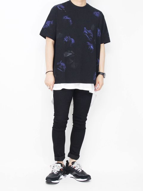 LAD MUSICIAN 18-19AW - 新作ローズプリントTシャツスタイル