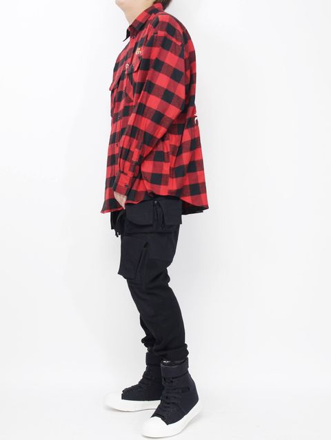 DOUBLET × JULIUS 18-19AW -  カオスな刺繍のチェックシャツスタイル