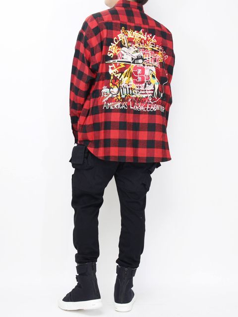 DOUBLET × JULIUS 18-19AW -  カオスな刺繍のチェックシャツスタイル