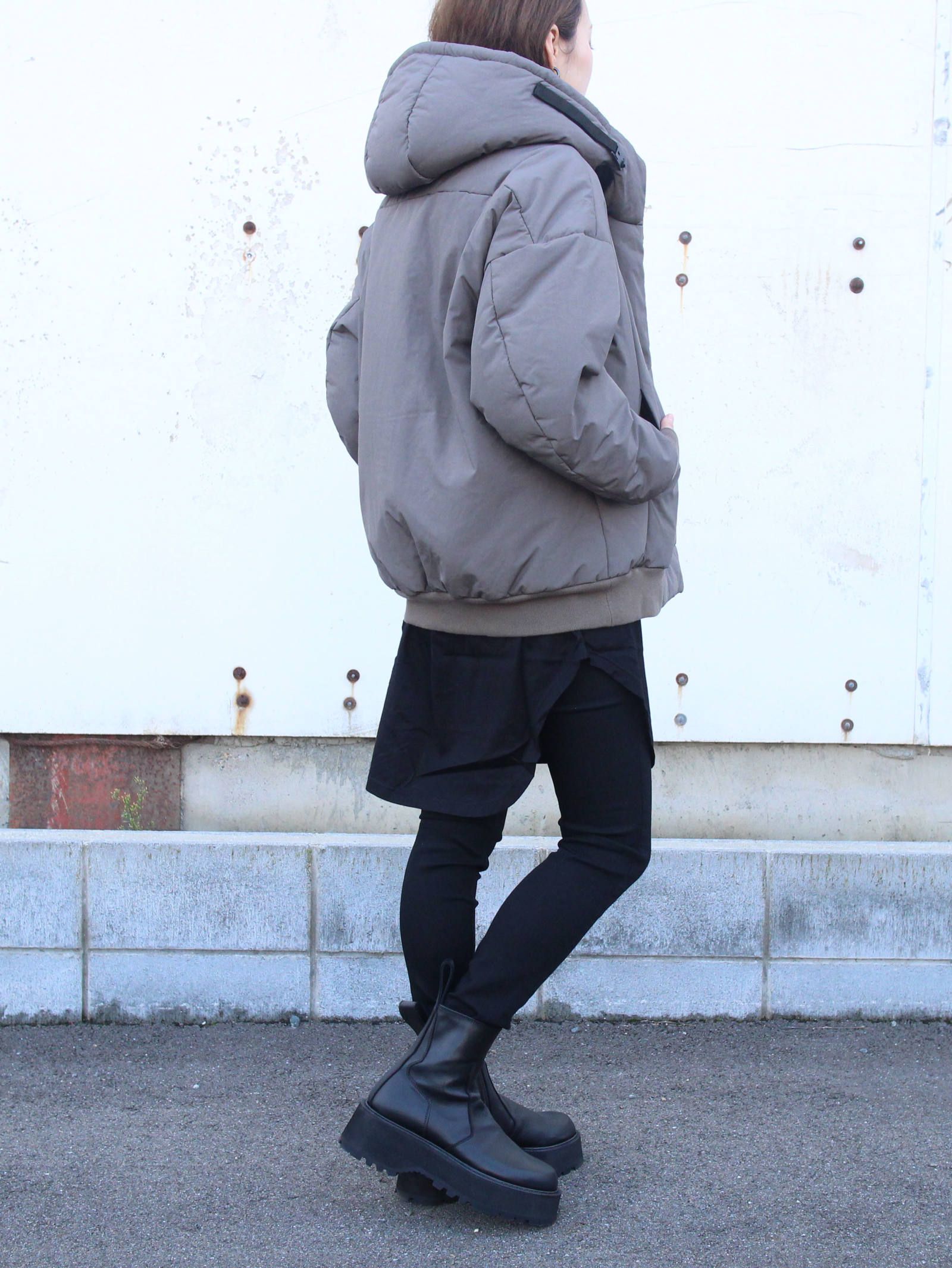 NILoS - フードジャケット - FIXED PADDING HOODED JACKET - DUST