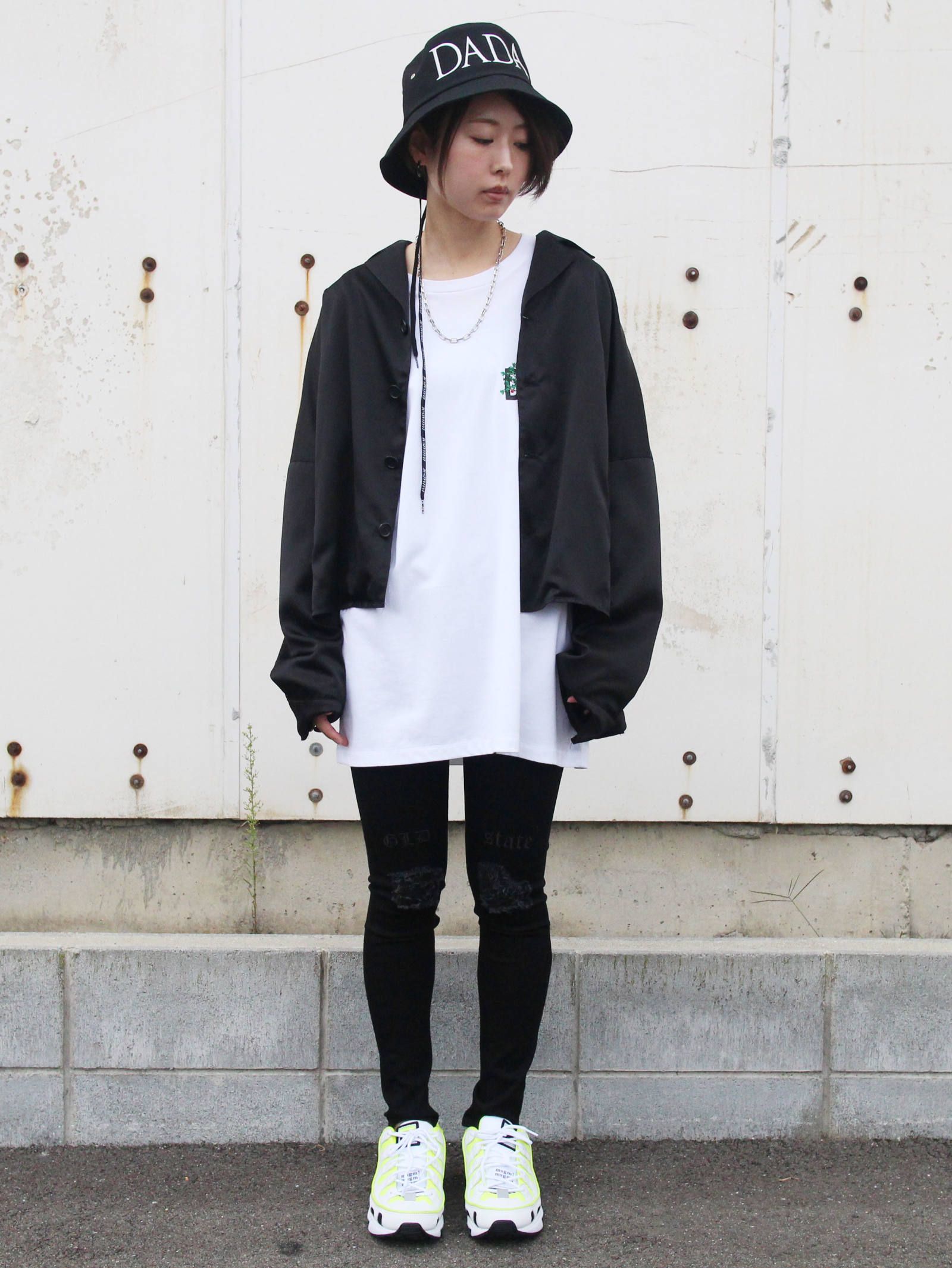 EXフィットロゴクラッシュデニム - BLACK×BLACK