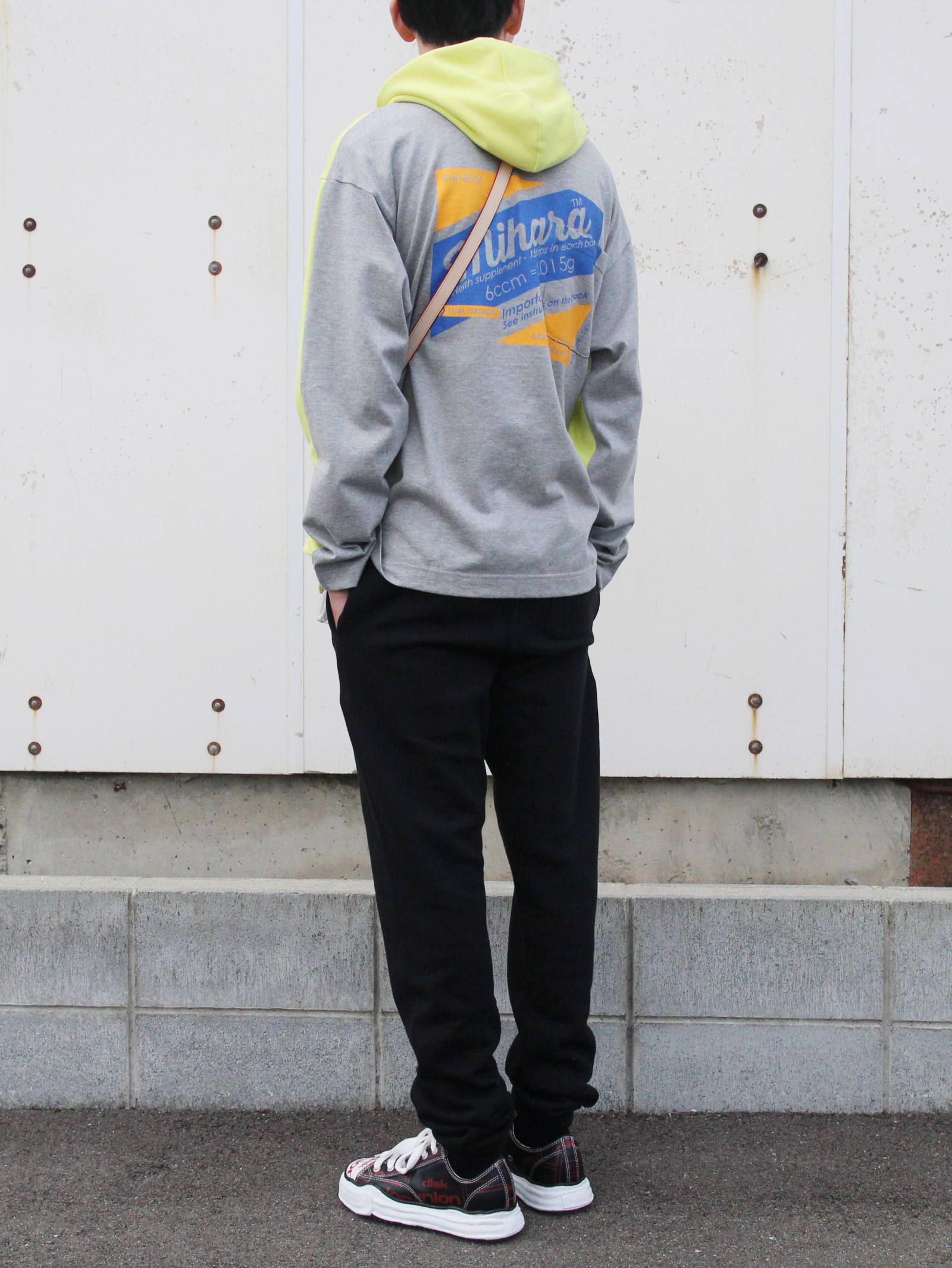 diskunion コラボ ダブルフロントフーディ - double front hoodie - yellow