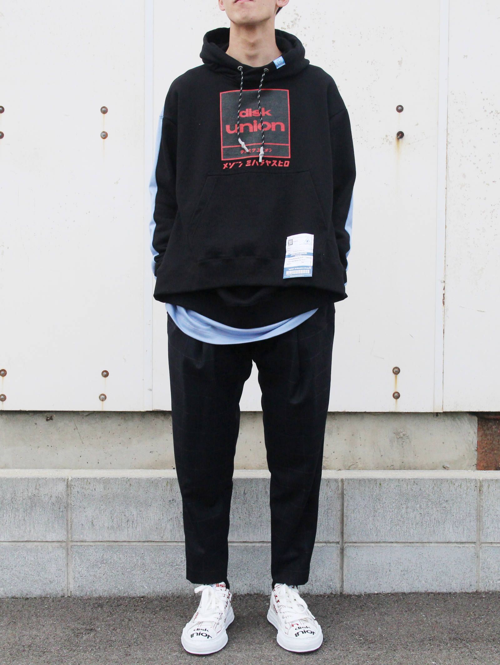 Maison MIHARA YASUHIRO - diskunion コラボ ダブルフロントフーディ - double front hoodie -  black | ADDICT WEB SHOP