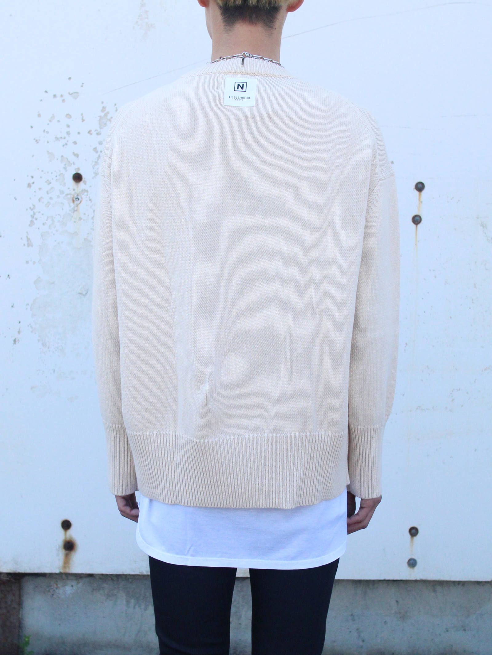 NIL DUE / NIL UN TOKYO - ロングスリーブニット - LONG SLEEVE KNIT - BEIGE | ADDICT WEB  SHOP