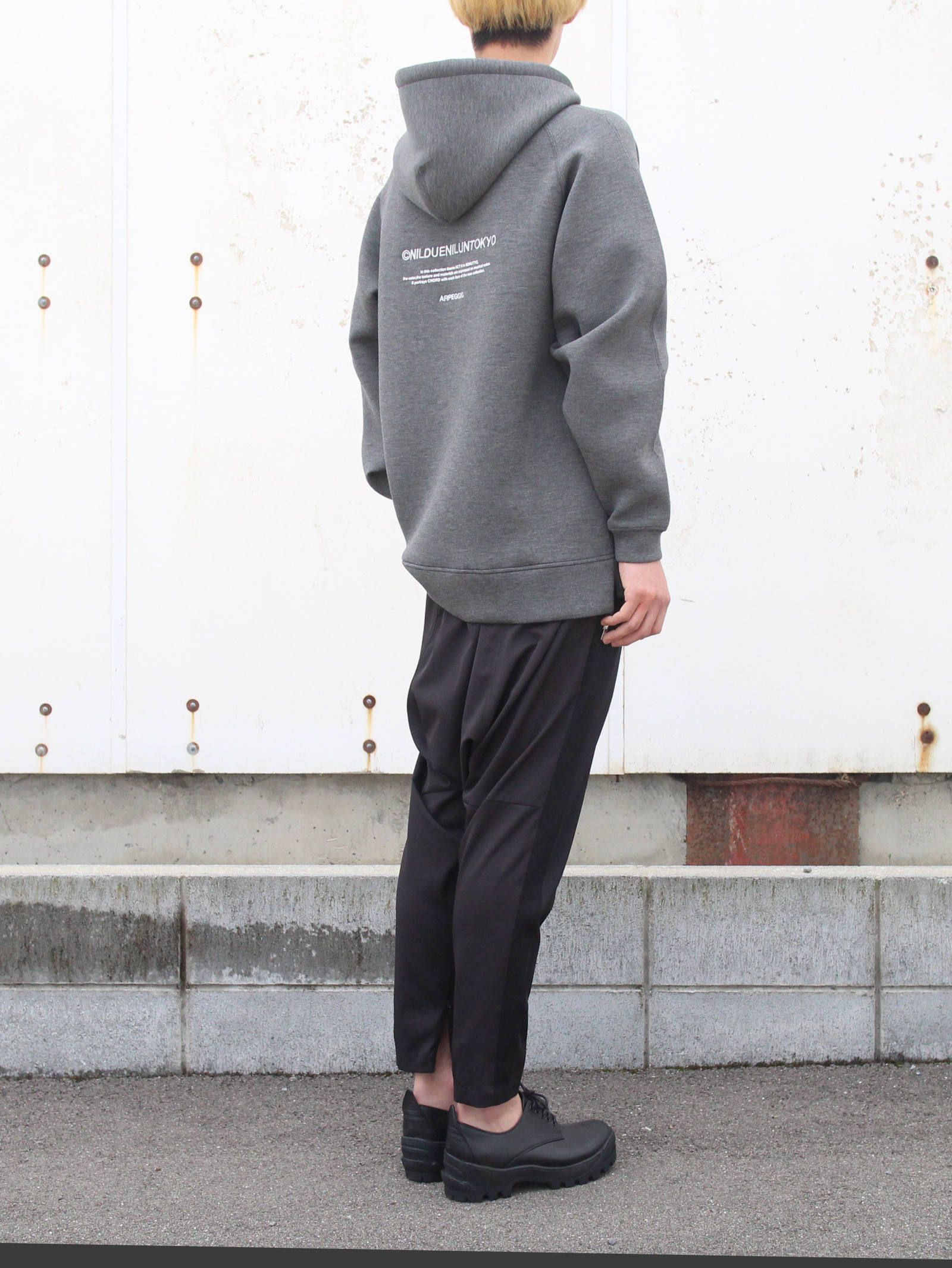 刺繍ロゴフーディ - EMBROIDERY LOGO HOODIE- DARK GREY