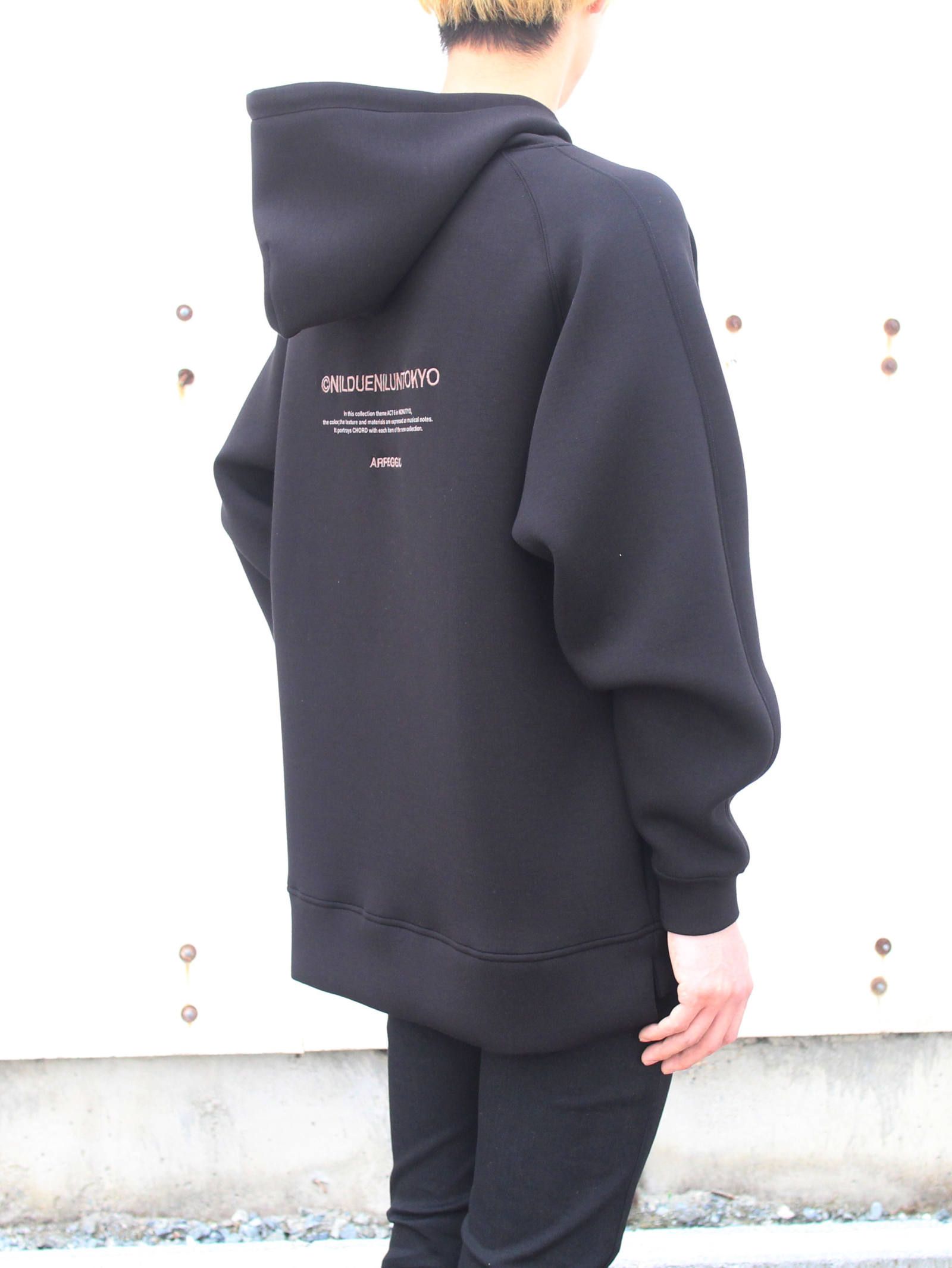 刺繍ロゴフーディ - EMBROIDERY LOGO HOODIE- BLACK
