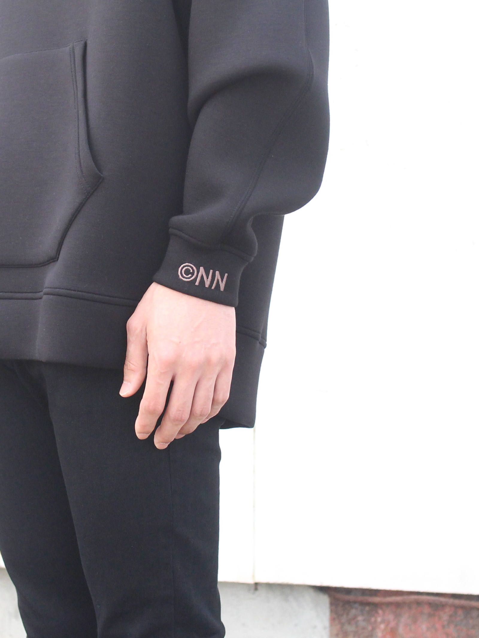 刺繍ロゴフーディ - EMBROIDERY LOGO HOODIE- BLACK