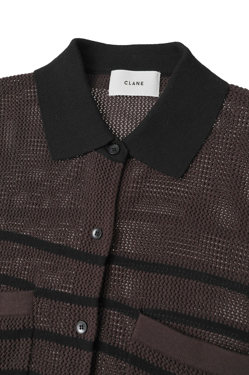 ハーフスリーブオーバーニットシャツ - HALF SLEEVE OVER KNIT SHIRT(BLACK)
