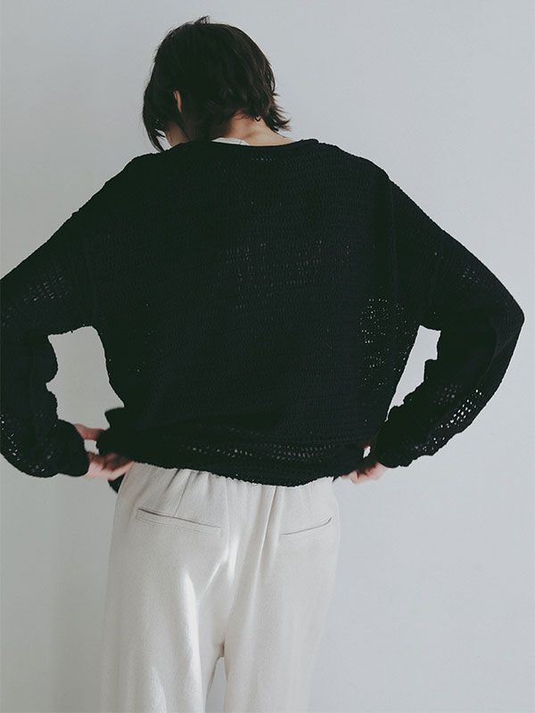 エアリースウェットパンツ - BLACK