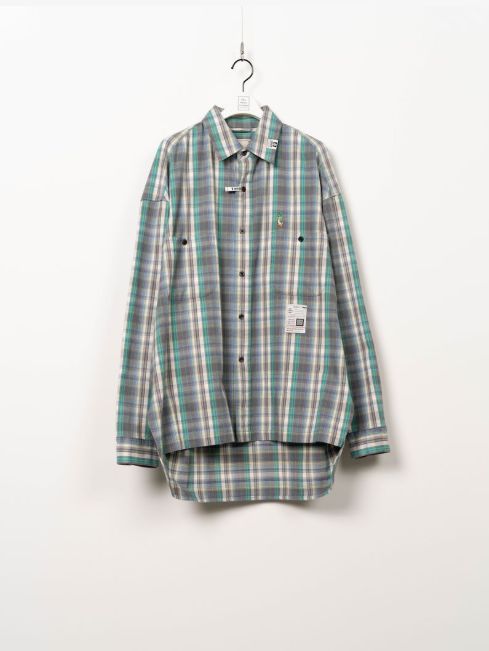 チェック ロングスリーブ シャツ - Check Long Sleeve Shirt (GREEN)