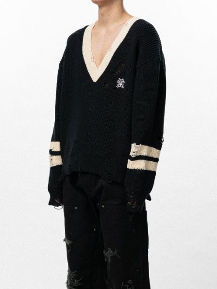 スクールニットセーター -VNECK SCHOOL SWEATER