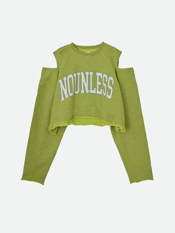 NOUNLESS - カットオフ ロゴ スウェット - NOUNLESS CUT OFF LOGO