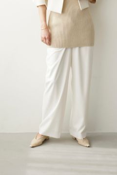 ベーシック タック パンツ - BASIC TUCK PANTS - WHITE