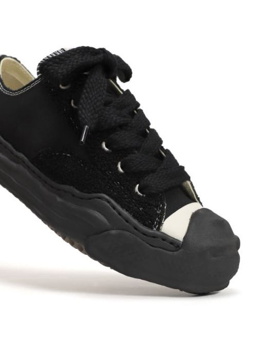 "HANK" OG Sole Chenille Emb Low-top Sneaker - A08FW720 - BLACK