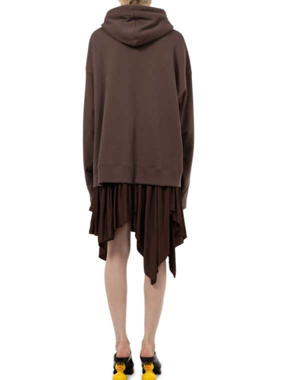 【レディース】フーディーコンバインドドレス | Hoodie Combined Dress (BROWN)