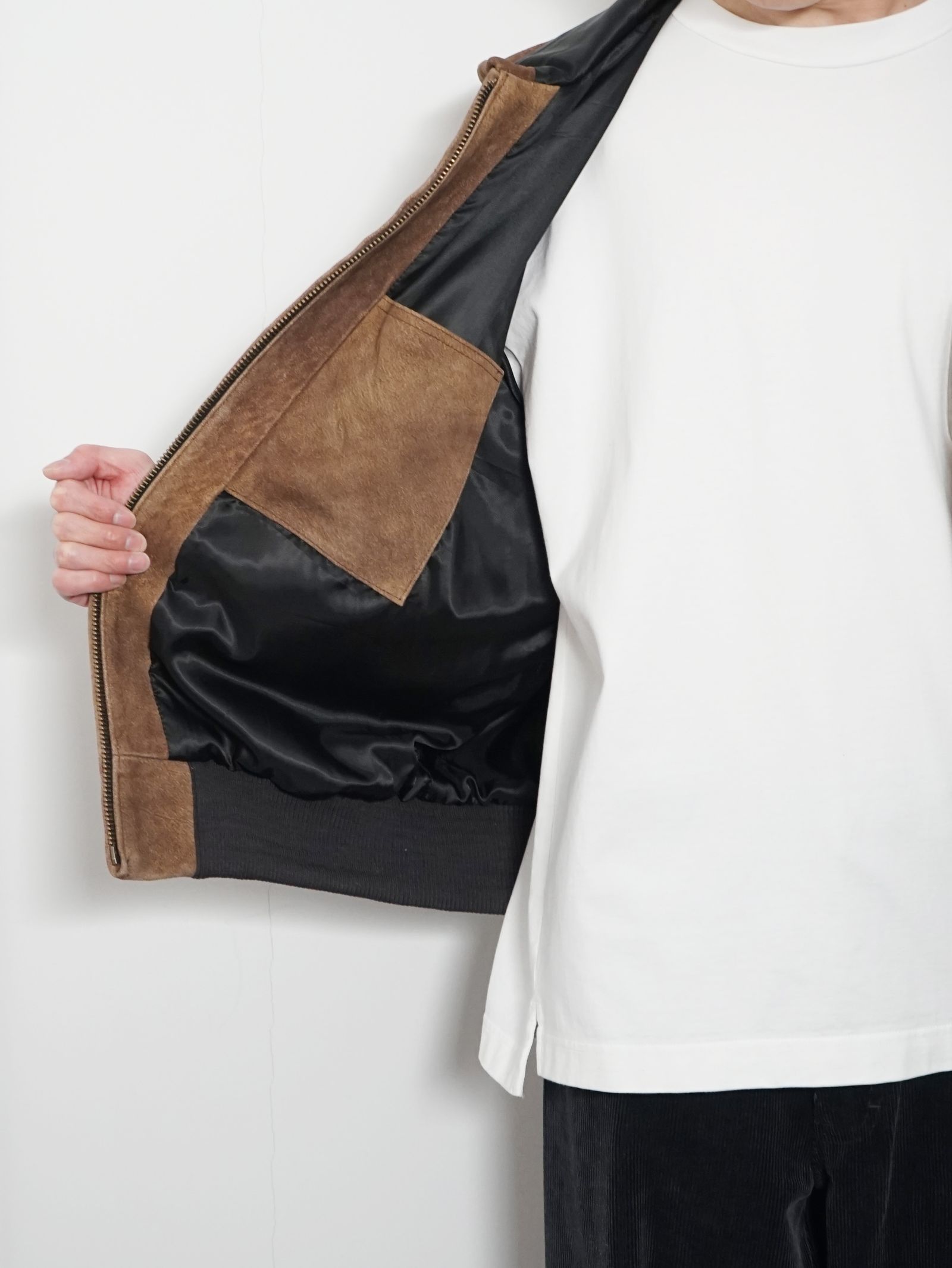 レザーアクティブジャケット - LEATHER ACTIVE JACKET - BROWN