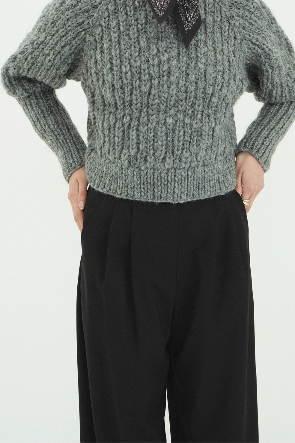 【26AW】ベーシックタックパンツ - BASIC TUCK PANTS (BLACK)
