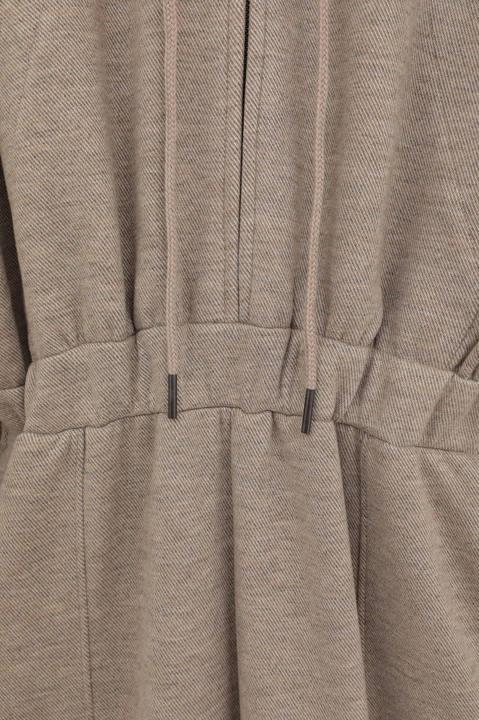 フード付きスウェットオールインワン - HOODED SWEAT ALL IN ONE BEIGE